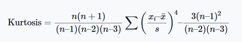 Kurtosis Formula