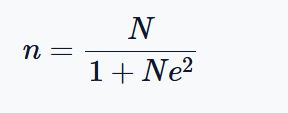 Slovin's sample size formula