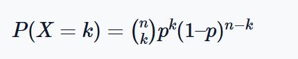 Binomial probability formula