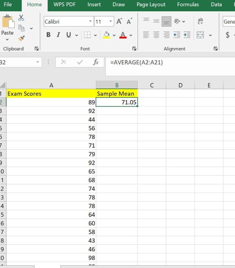 HOW TO FIND SAMPLE MEAN DIFFERENCE IN EXCEL visual data 8