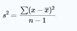 Sample Variance formula