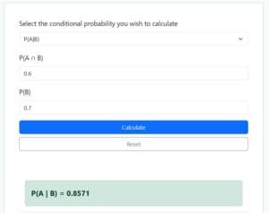 Conditional Probability Calculator with Steps