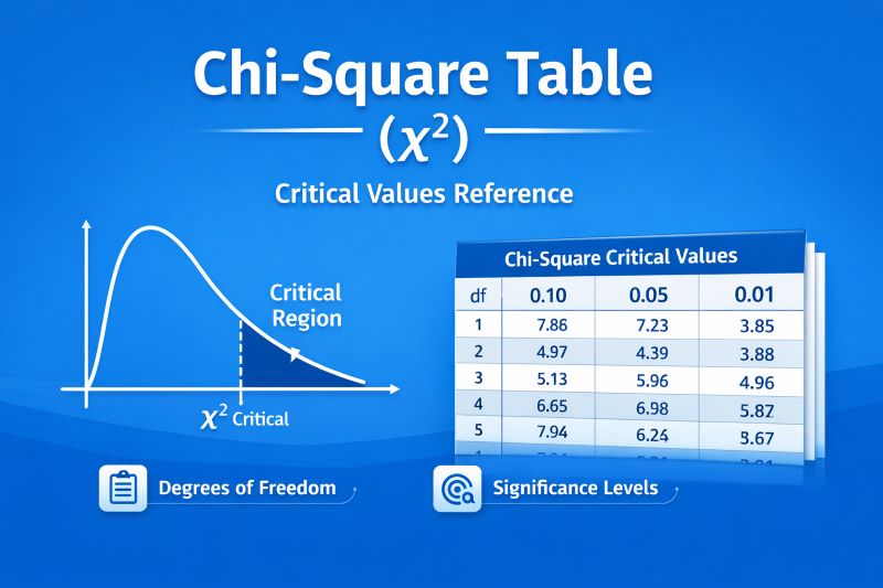 Chi-Square(χ²) Table | Chi-Square Critical Value Table