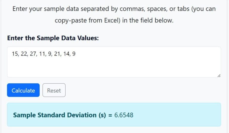 Standard Deviation Calculator (population & sample) with steps