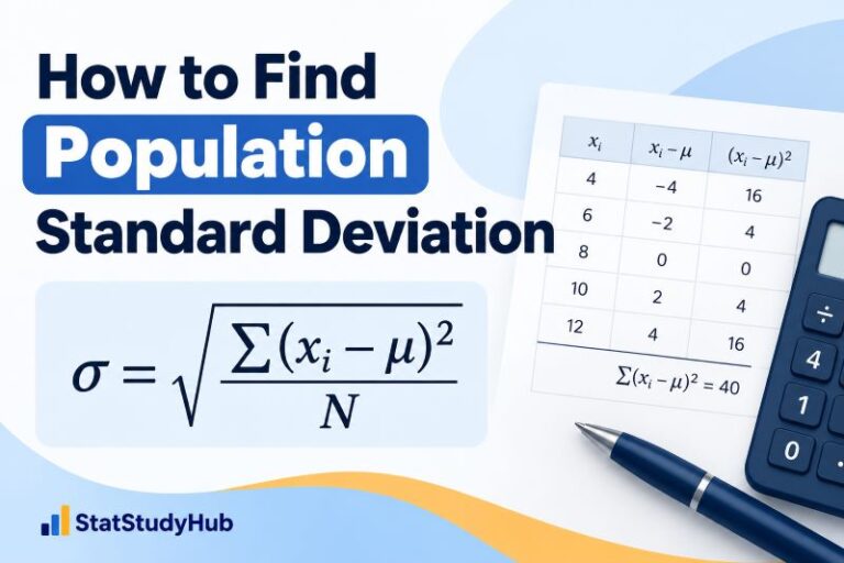 How to Find Population Standard Deviation by hand