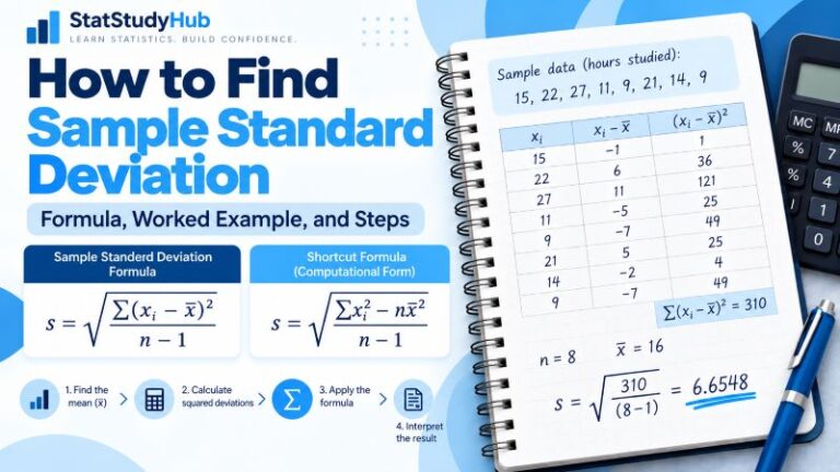 how to find sample standard deviation